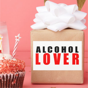 Alcohol lover rectangular sticker