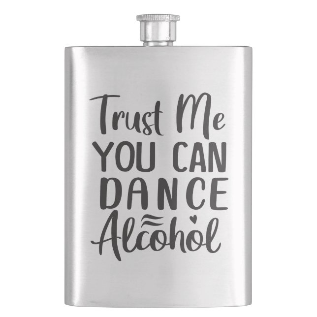 Alcohol Quotes Hip Flask (Front)
