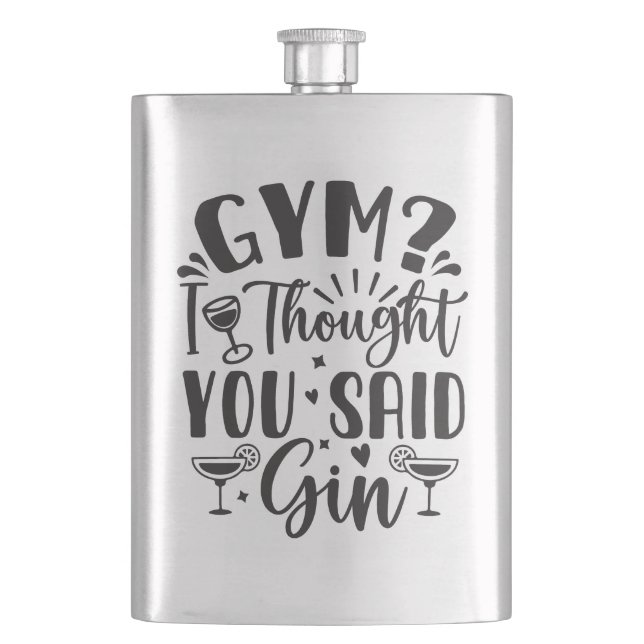 Alcohol Quotes Hip Flask (Front)