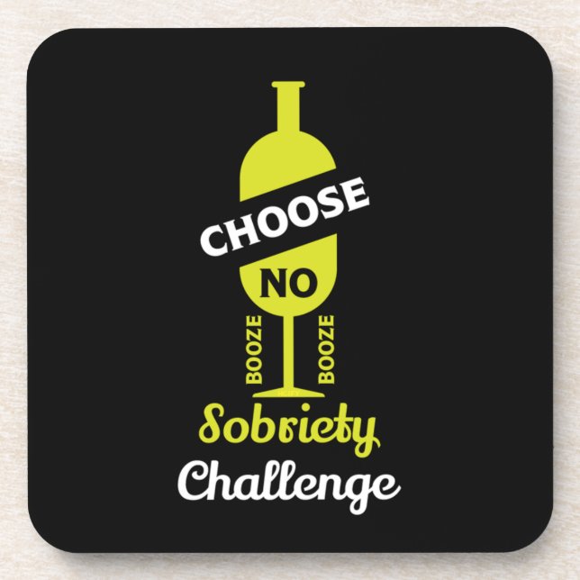 Alcohol Sobriety Alcohol Free Teetotal Support   Coaster (Front)
