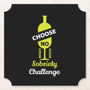 Alcohol Sobriety Alcohol Free Teetotal Support   Paper Coaster