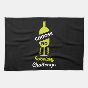 Alcohol Sobriety Alcohol Free Teetotal Support Tea Towel