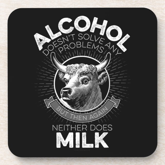 Alcohol vs. Milk Coaster (Front)
