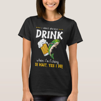 Alcoholic Fisherman Beer  Fish Catcher Fishing T-Shirt