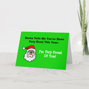 Alcoholic or Drug Free Christmas Support Card