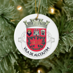 Alcoutim coat of arms, Portugal Ceramic Ornament