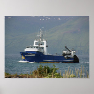 Aldebaran, Fishing Trawler in Dutch Harbour, AK Poster