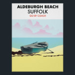 Aldeburgh Beach Suffolk  Poster<br><div class="desc">Aldeburgh Beach Suffolk vintage style travel poster</div>