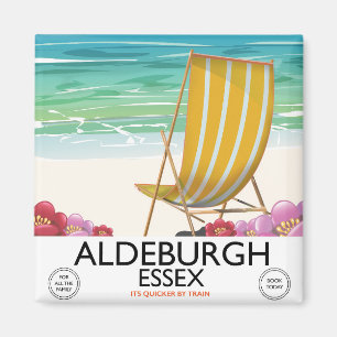 Aldeburgh Essex beach travel poster Magnet