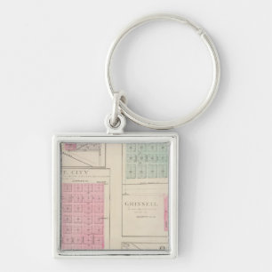 Alden, Gove City, Grinnell, Buffalo Park, Kansas Key Ring