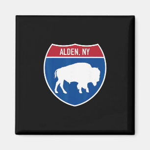 Alden New York Buffalo Ny Highway Interstate Sign Magnet