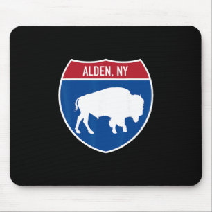 Alden New York Buffalo Ny Highway Interstate Sign Mouse Pad