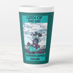 Alderburgh Suffolk  Beach Art  Large Coffee Mug