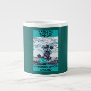 Alderburgh Suffolk  Beach Art  Large Coffee Mug