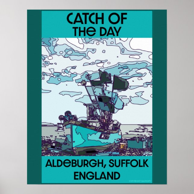 Alderburgh Suffolk  Beach Art  Poster (Front)