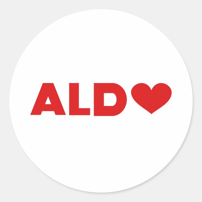 Aldo Love Classic Round Sticker (Front)