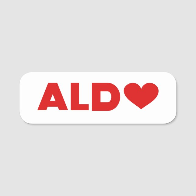 Aldo Love Name Tag (Front)