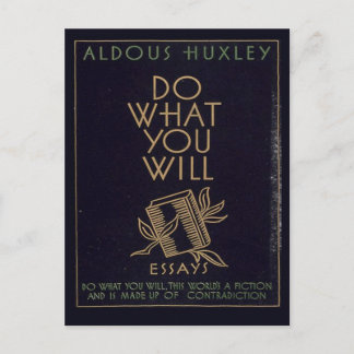 Aldous Huxley Book Postcard
