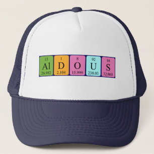 Aldous periodic table name hat