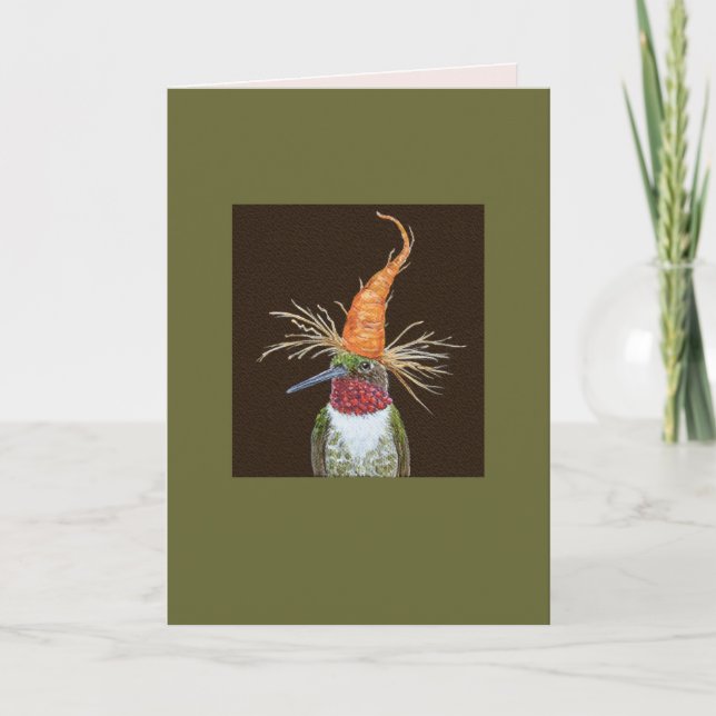 Aldous the hummingbird card (Front)