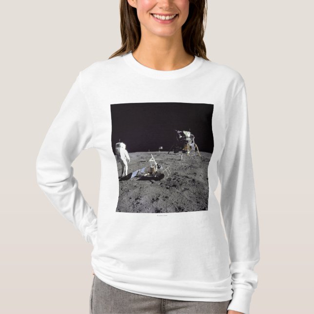 Aldrin Looks Back at Tranquillity Base T-Shirt (Front)