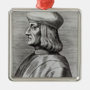 Aldus Manutius Metal Ornament