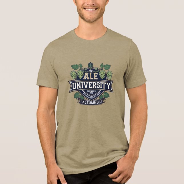 Ale University (Fictional) Tri-Blend Shirt (Front)