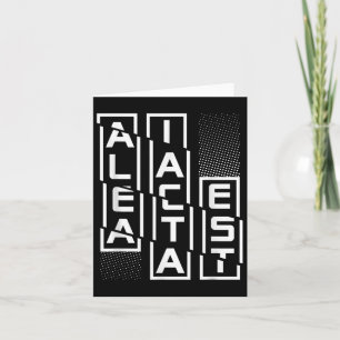 Alea Iacta Est Latin Phrase Language Motivation Sa Card