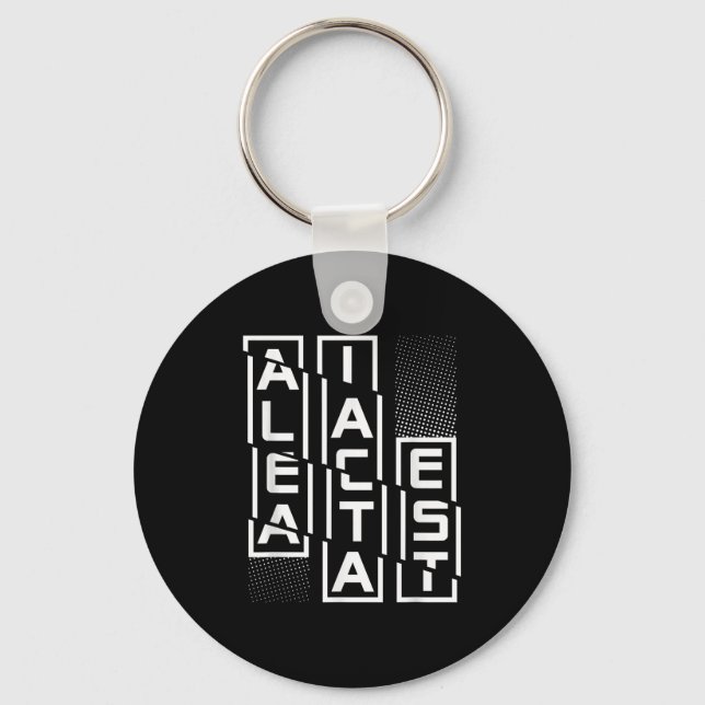 Alea Iacta Est Latin Phrase Language Motivation Sa Key Ring (Front)