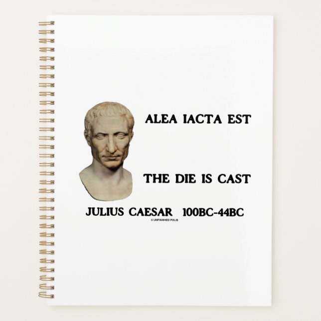 Alea Iacta Est The Die Is Cast Julius Caesar Qte Planner (Front)