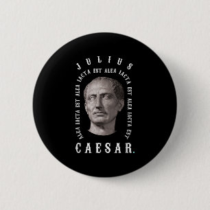 Alea Iacta Est - The Die Is Cast Latin Julius Caes 6 Cm Round Badge