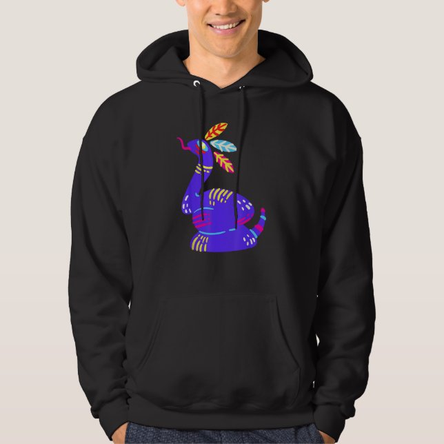 Alebrijes Fantasy Figure Animal Sculpture Snake Hoodie (Front)