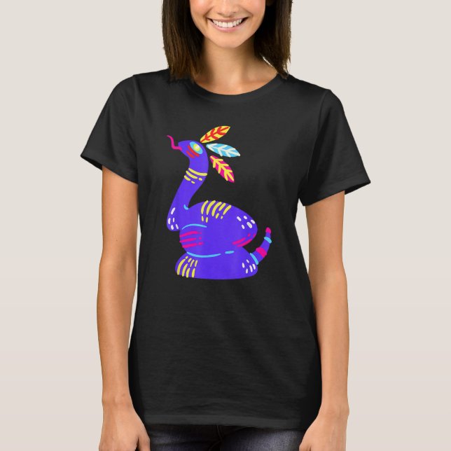 Alebrijes Fantasy Figure Animal Sculpture Snake T-Shirt (Front)