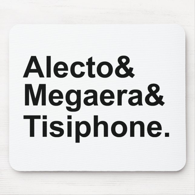 Alecto Megaera Tisiphone | Greek Furies of Myth Mouse Pad (Front)