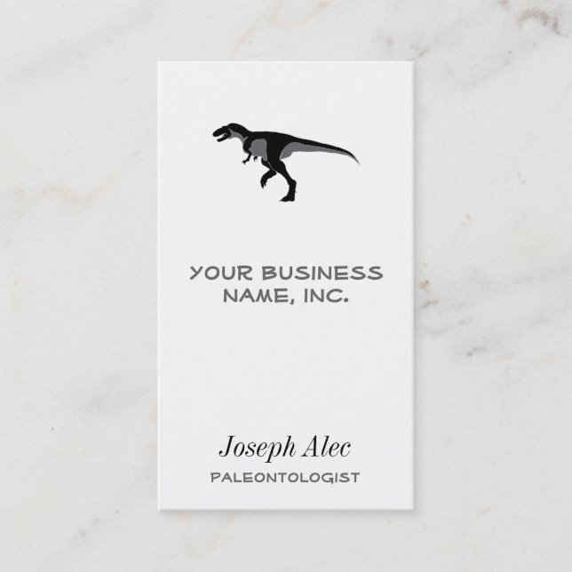 Alectrosaurus Dinosaur Business Card (Front)