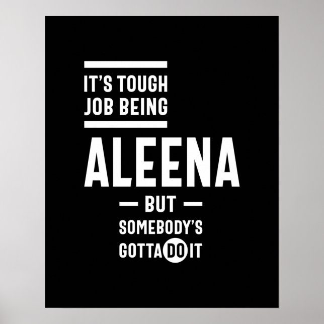 Aleena Personalised Name Birthday Poster (Front)