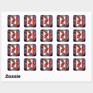Alef Flag Square Sticker