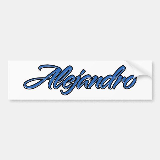 Alejandro Name blue Sticker Autoaufkleber (Front)
