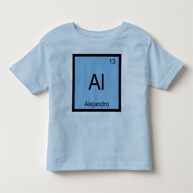 Alejandro Name Chemistry Element Periodic Table Toddler T-Shirt (Front)