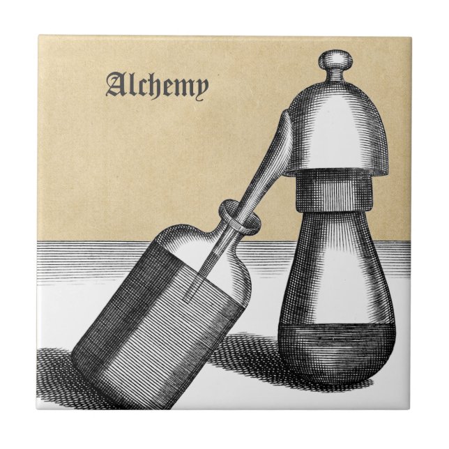 Alembic Flask and Receiver Ceramic Tile (Front)