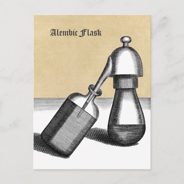 Alembic Flask Mediaeval Alchemy Lab Postcard (Front)