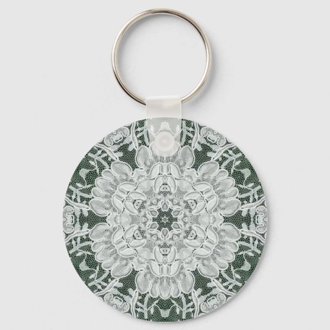 Alencon Bridal Lace Key Ring (Front)