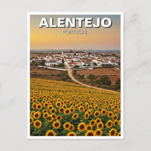 Alentejo Portugal Travel Postcard