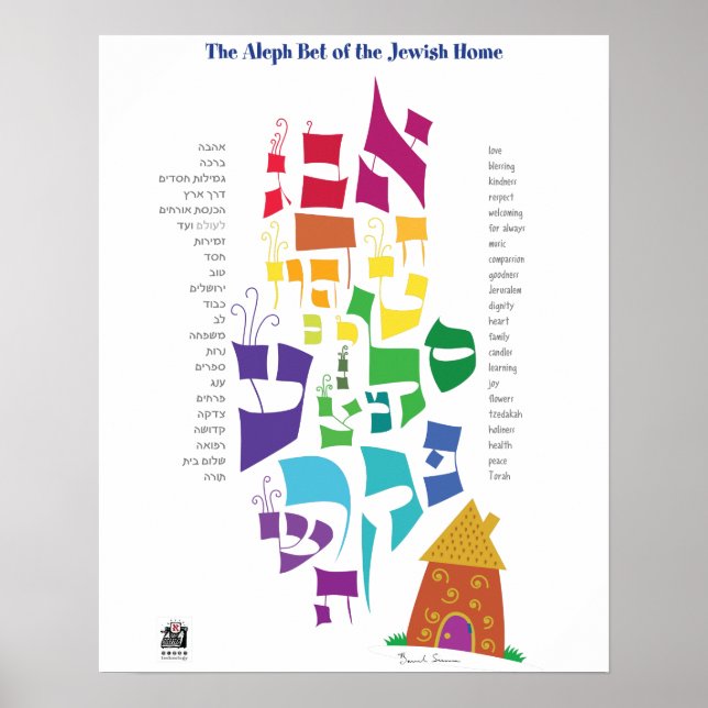 Aleph Bet of the Jewish Home Poster (Front)