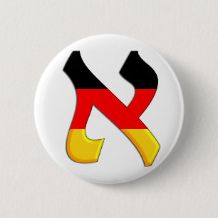 Aleph German.png 6 Cm Round Badge