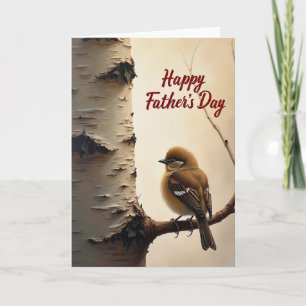 Alert Bird Fathers Day Card