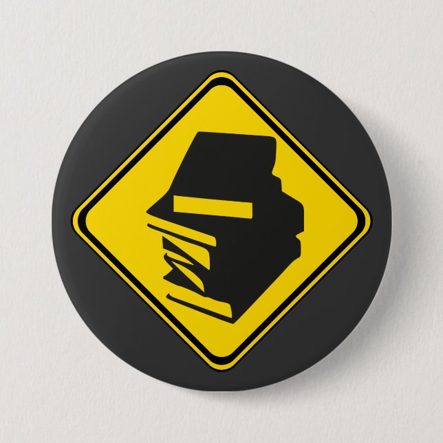 Alert: Books Ahead! 7.5 Cm Round Badge (Front)