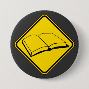 Alert: Books Ahead! 7.5 Cm Round Badge