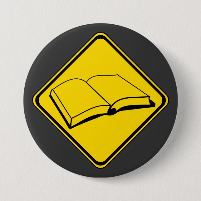 Alert: Books Ahead! 7.5 Cm Round Badge (Front)