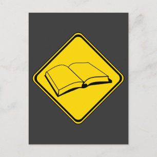 Alert: Books Ahead! Postcard